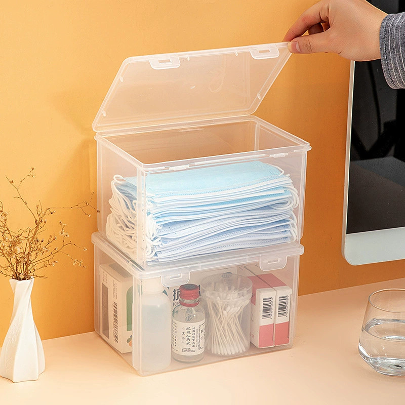 Face Mask Storage Box - 2 SZT. Przezroczyste Pudełko do Przechowywania