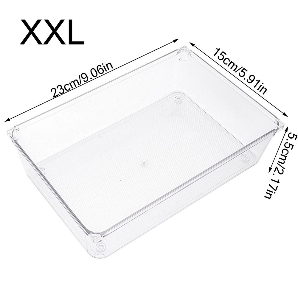 Face Mask Storage Box - Wytrzymały organizer na biurko S/M/L/XL/XXL, przezroczysty