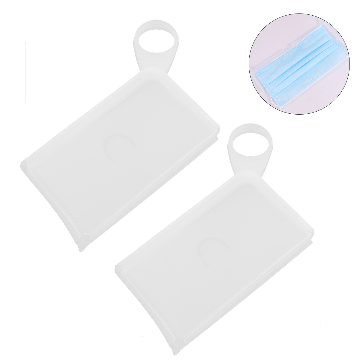 2 sztuki – płaskie, silikonowe – Face Mask Storage Box recenzja i cena
