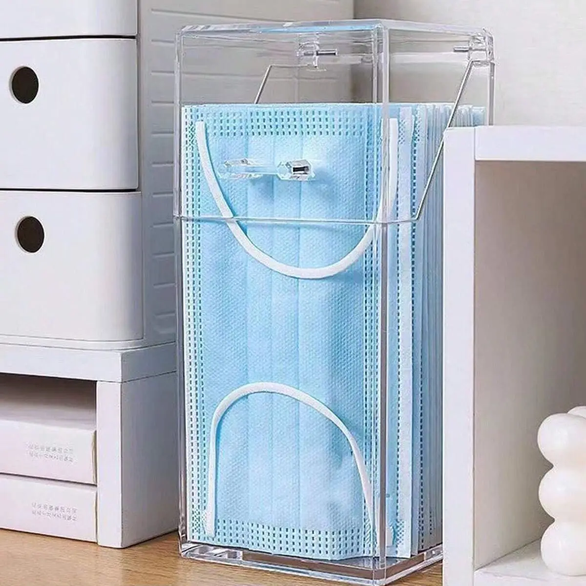 1/2 szt. - Przezroczyste pudeł – Face Mask Storage Box recenzja i cena